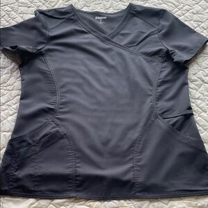 Scrubstar Women's Dark Gray Crossover Scrub Top